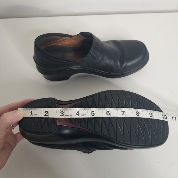 Ariat Santa Cruz Black Leather Slip On Clog Size 9B Comfort Workwear - Picture 10 of 13